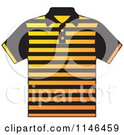 Poster, Art Print Of Yellow And Black Striped Mens Polo Shirt
