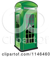 Poster, Art Print Of Green Telephone Booth