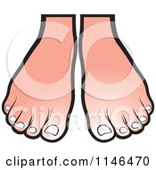 Clipart Of A Pair Of Feet Royalty Free Vector Illustration by Lal Perera