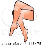 Clipart Of A Womans Crossed Legs Royalty Free Vector Illustration