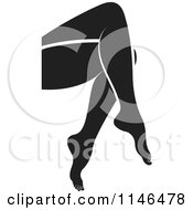 Clipart Of A Womans Black Crossed Legs Royalty Free Vector Illustration by Lal Perera