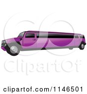 Poster, Art Print Of Purple Hummer Stretch Limo