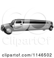 Poster, Art Print Of Silver Hummer Stretch Limo