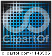 Poster, Art Print Of Blue And Black Grid Background