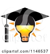 Lightbulb With A Graduation Cap