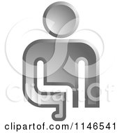 Clipart Of A Gray Person Icon Royalty Free Vector Illustration