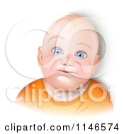 Poster, Art Print Of Blue Eyed Caucasian Baby Smiling