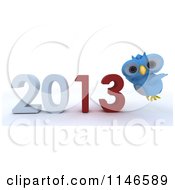 Poster, Art Print Of 3d Owl Over A New Year 2013