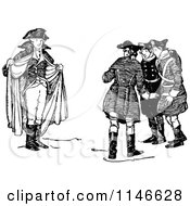 Clipart Of Retro Vintage Black And White Navy Men Royalty Free Vector Illustration by Prawny Vintage