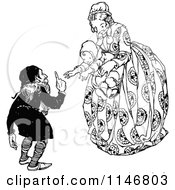 Poster, Art Print Of Retro Vintage Black And White Mother Handing Her Baby To A Man