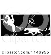Poster, Art Print Of Retro Vintage Black And White Silhouetted Circus Animals