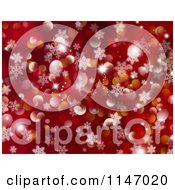 Poster, Art Print Of Red Snowflake And Christmas Bokeh Light Background