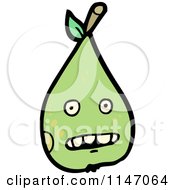 Cartoon Of A Pear Mascot Royalty Free Vector Clipart