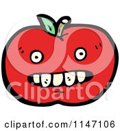 Cartoon Of A Red Apple Mascot Royalty Free Vector Clipart