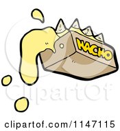 Cartoon Of Cheesy Nachos Royalty Free Vector Clipart by lineartestpilot
