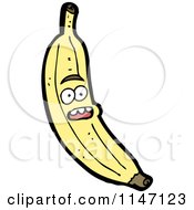 Cartoon Of A Banana Mascot Royalty Free Vector Clipart by lineartestpilot