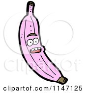Cartoon Of A Pink Banana Mascot Royalty Free Vector Clipart by lineartestpilot
