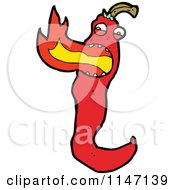 Cartoon Of A Flaming Red Chili Pepper Mascot Royalty Free Vector Clipart