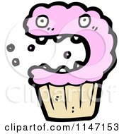 Cartoon Of A Cupcake Mascot Royalty Free Vector Clipart