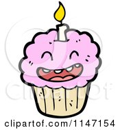 Poster, Art Print Of Birthday Cupcake Mascot