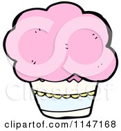 Cartoon Of A Cupcake Royalty Free Vector Clipart