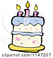Poster, Art Print Of Birthday Cake With Candles