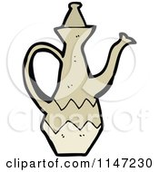 Cartoon Of A Tea Pot Royalty Free Vector Clipart by lineartestpilot