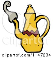 Cartoon Of A Tea Pot Royalty Free Vector Clipart by lineartestpilot