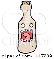 Cartoon Of A Bottle Mascot Royalty Free Vector Clipart