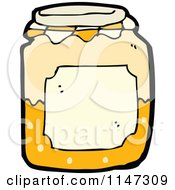 Cartoon Of A Jar Of Marmalade Fruit Preserves Royalty Free Vector Clipart by lineartestpilot