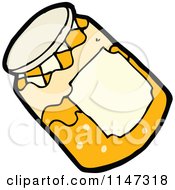 Cartoon Of A Jar Of Marmalade Fruit Preserves Royalty Free Vector Clipart by lineartestpilot