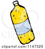 Cartoon Of A Bottled Soda Royalty Free Vector Clipart by lineartestpilot