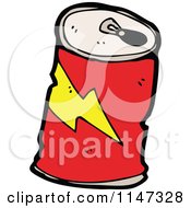 Cartoon Of A Soda Can Royalty Free Vector Clipart by lineartestpilot
