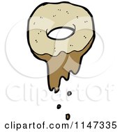 Cartoon Of A Donut Royalty Free Vector Clipart by lineartestpilot