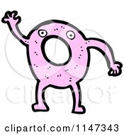 Poster, Art Print Of Pink Donut Mascot