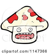 Cartoon Of A Mushroom Mascot Royalty Free Vector Clipart