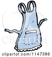 Cartoon Of A Blue Apron Royalty Free Vector Clipart by lineartestpilot