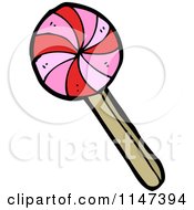 Cartoon Of A Lolli Pop Royalty Free Vector Clipart by lineartestpilot