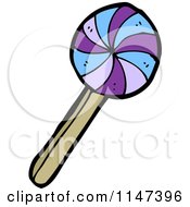 Cartoon Of A Lolli Pop Royalty Free Vector Clipart by lineartestpilot