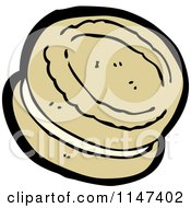 Cartoon Of A Cookie Royalty Free Vector Clipart by lineartestpilot