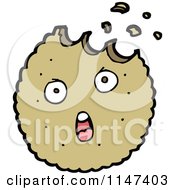 Cartoon Of A Cookie Mascot Royalty Free Vector Clipart by lineartestpilot