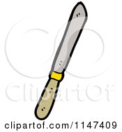 Cartoon of a Knife Spreading Butter - Royalty Free Vector Clipart by ...