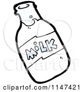 Cartoon Of A Milk Jar Royalty Free Vector Clipart by lineartestpilot