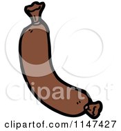 Cartoon Of A Sausage Royalty Free Vector Clipart by lineartestpilot