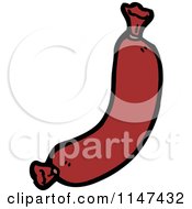 Cartoon Of A Sausage Royalty Free Vector Clipart by lineartestpilot