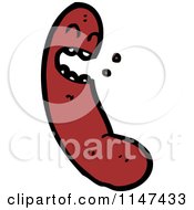 Cartoon Of A Sausage Mascot Royalty Free Vector Clipart by lineartestpilot