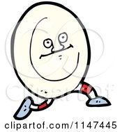 Cartoon Of A Running Plate Mascot Royalty Free Vector Clipart by lineartestpilot