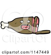 Cartoon Of A Drumstick Mascot Royalty Free Vector Clipart