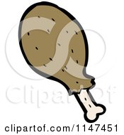 Cartoon Of A Drumstick Royalty Free Vector Clipart