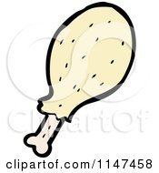 Cartoon Of A Drumstick Royalty Free Vector Clipart